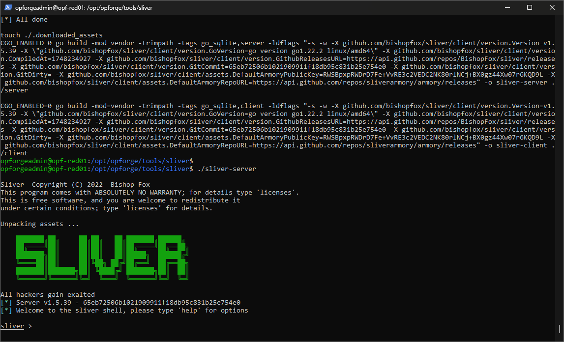 Sliver Server Launch